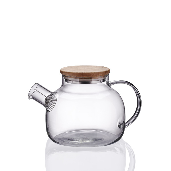 Korkmaz Natura Borosilikat Cam Bitki Çayı Demliği A671-09 - 1