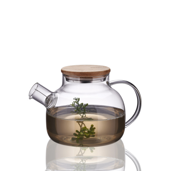 Korkmaz Natura Borosilikat Cam Bitki Çayı Demliği A671-09 - 2