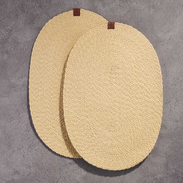 Korkmaz Natura Oval 2li Masa Servisi 35x45 cm A8998-8 - 1