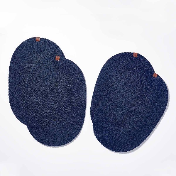 Korkmaz Natura Oval 4lü Masa Servisi Navy A8995-6 - 1