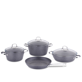 Korkmaz Nea 7 Parça Siyah Tencere Seti A2892 - Korkmaz