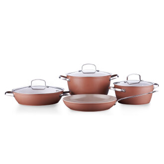 Korkmaz Nea Sera 7 Parça Mocha Tencere Seti A3867-2 - Korkmaz