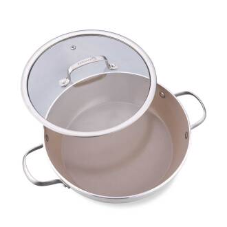 Korkmaz Nea Sera Kısa Tencere Vanilya 26x6,3 cm A3859 - 3