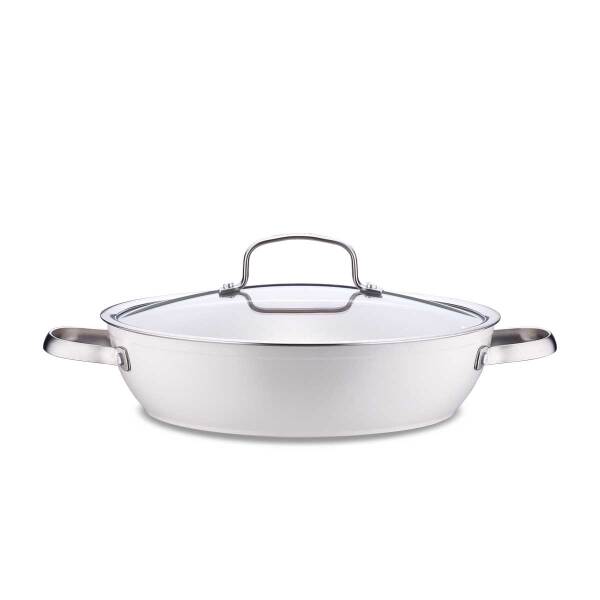 Korkmaz Nea Sera Vanilya Kısa Tencere 24x5,8 cm A3858 - 1