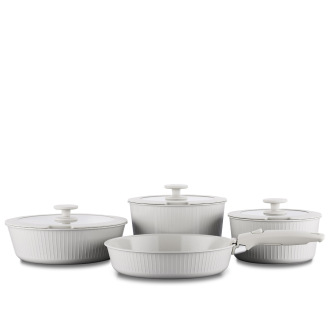 Korkmaz Nova Pratika 8 Parça Bej Tencere Seti A2792-2 - Korkmaz