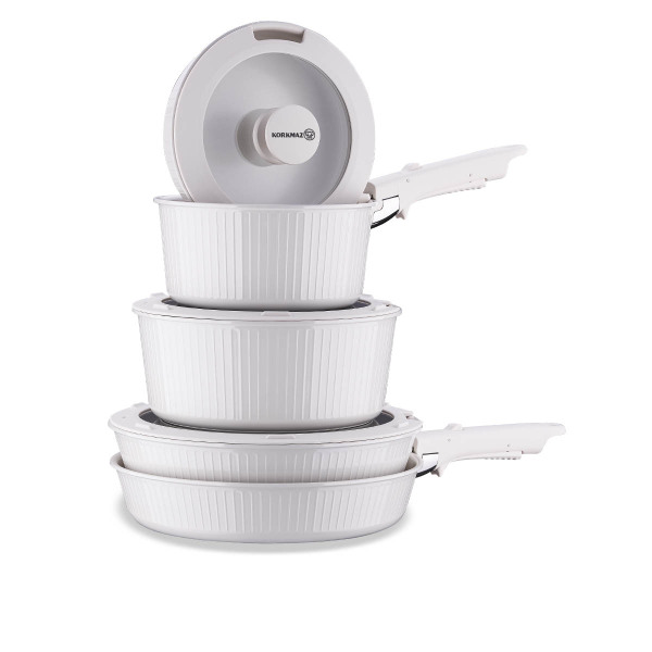 Korkmaz Nova Pratika Bej 10 Parça Tencere Seti A2791 - 3