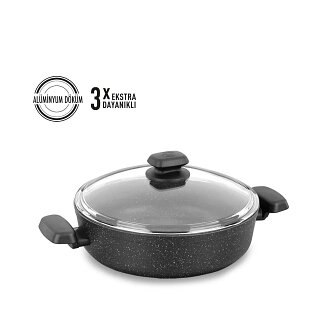 Korkmaz Ornella 24x6.5 cm Kısa Tencere A1843 - Korkmaz