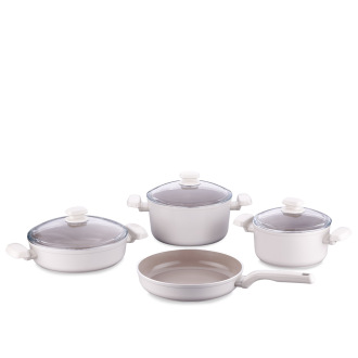 Korkmaz Ornella Sera 7 Parça Vanilya Tencere Seti A3988 - Korkmaz (1)