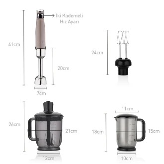 Korkmaz Performix Mega Blender Set Bej A449-02 - Korkmaz (1)