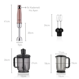 Korkmaz Performix Mega Rosagold Blender Set A449-01 - Korkmaz (1)