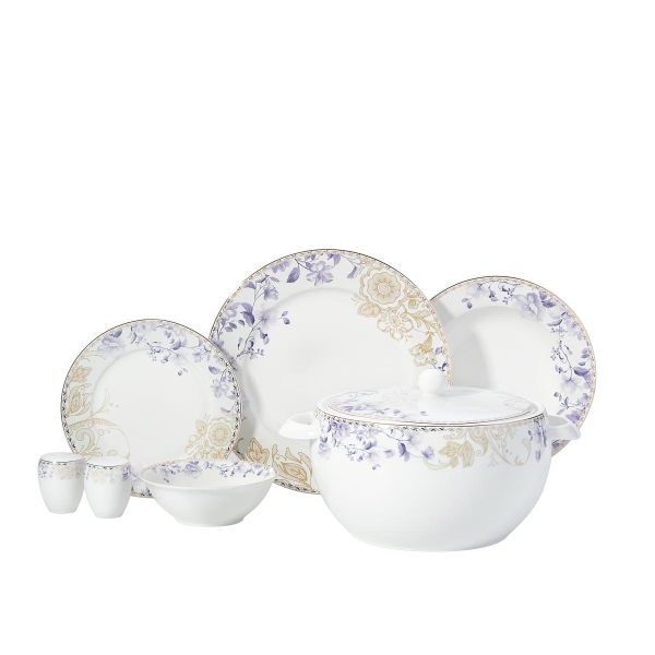 Korkmaz Perla Collection 60 Parça Yuvarlak Yemek Takımı A8377 - 1