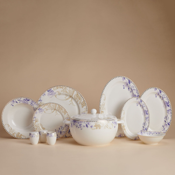 Korkmaz Perla Collection 60 Parça Yuvarlak Yemek Takımı A8377 - 1