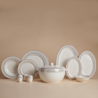 Korkmaz Perla Collection 60 Parça Yuvarlak Yemek Takımı A8378 - Korkmaz