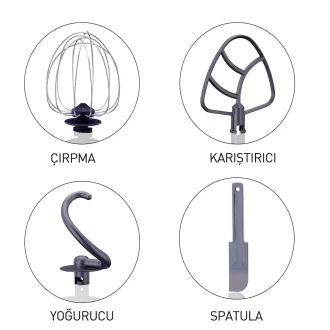 Korkmaz Pro Mix Kırmızı Stand Mikser A470-03 - 6
