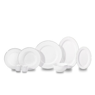 Korkmaz Roma Collection 53 Parça Platin Yemek Takımı A9882 - Korkmaz