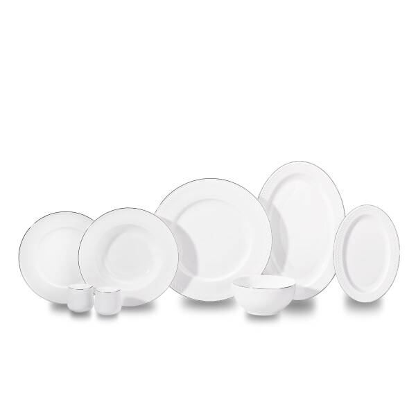 Korkmaz Roma Collection 53 Parça Platin Yemek Takımı A9882 - 1