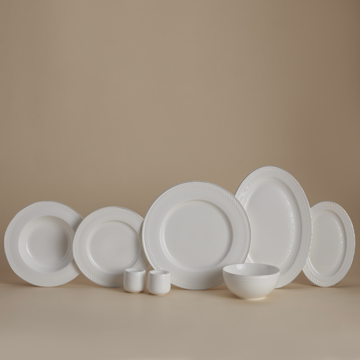 Korkmaz Roma Collection 53 Parça Platin Yemek Takımı A9882