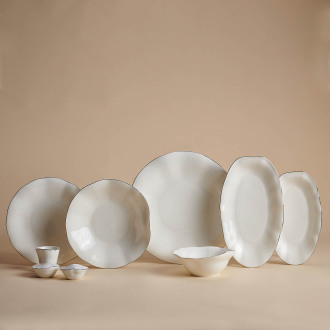 Korkmaz Rosa Collection Platin 30 Parça Yemek Takımı A9802 - Korkmaz