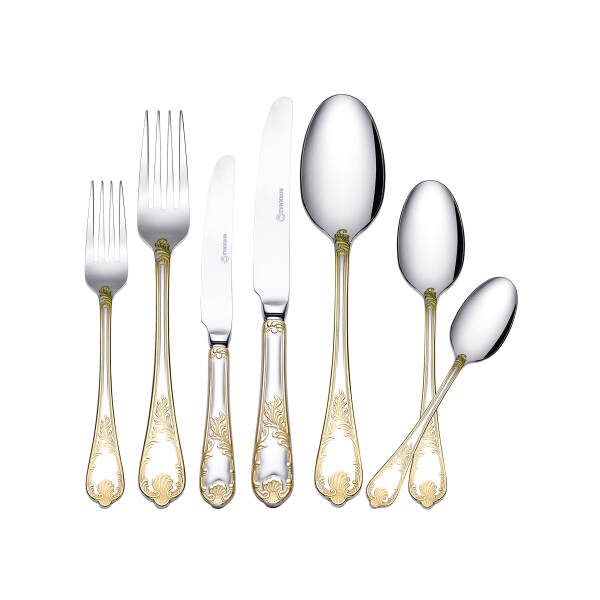 Korkmaz Royal 89 Parça Gold Çatal Kaşık Bıçak Seti A2165 - 1