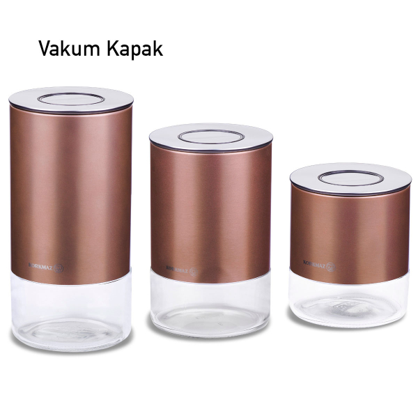 Korkmaz Stora Plus 3lü Rosegold Saklama Seti A5520-2 - 1