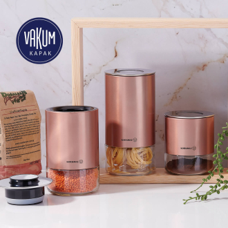 Korkmaz Stora Plus 3lü Rosegold Saklama Seti A5520-2 - Korkmaz (1)