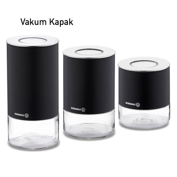 Korkmaz Stora Plus 3'lü Siyah Saklama Seti A5520-3 - 1