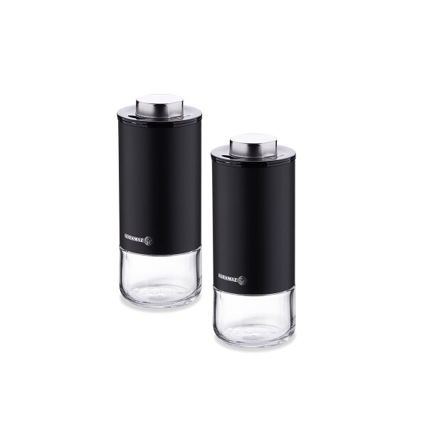 Korkmaz Stora Plus Siyah Tuzluk Biberlik Seti 100 ml A5521-3 - 1