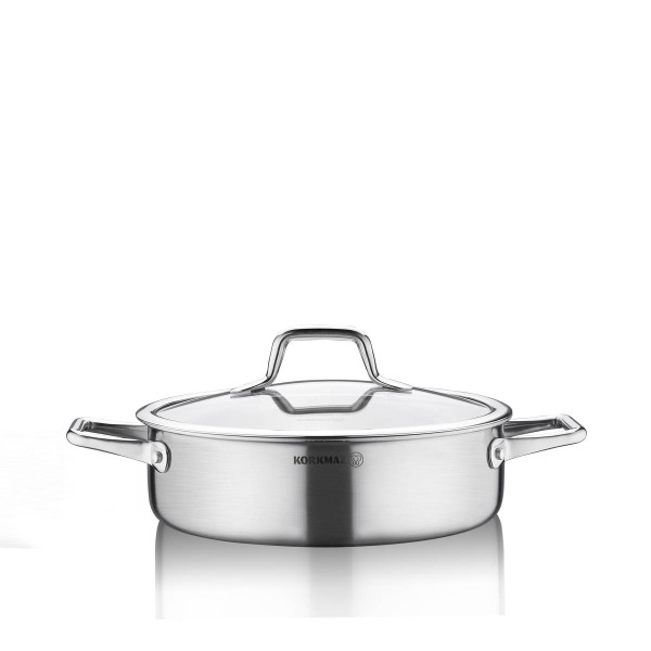 Korkmaz Tria Kısa Tencere 24x8 cm A2095 - 1