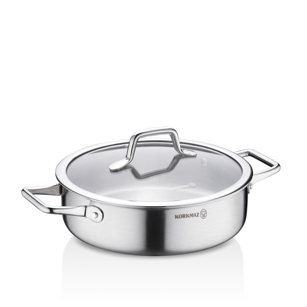 Korkmaz Tria Kısa Tencere 28x9,5 cm A2096 - 2