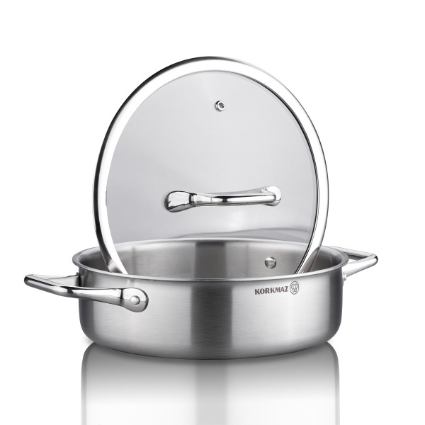 Korkmaz Tria Kısa Tencere 28x9,5 cm A2096 - 3