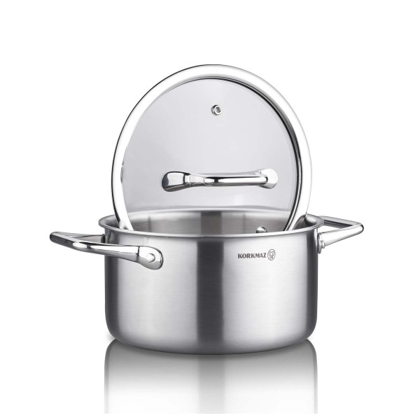 Korkmaz Tria Tencere 24x13 cm A2093 - 3