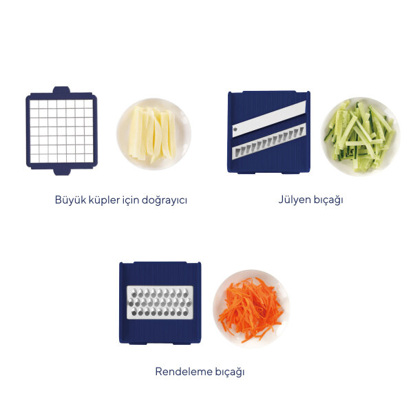 Korkmaz Twista Çok Amaçlı 13 Parça Rendeleme ve Dilimleme Seti A5664 - 5