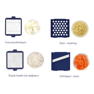 Korkmaz Twista Çok Amaçlı 13 Parça Rendeleme ve Dilimleme Seti A5664 - 6