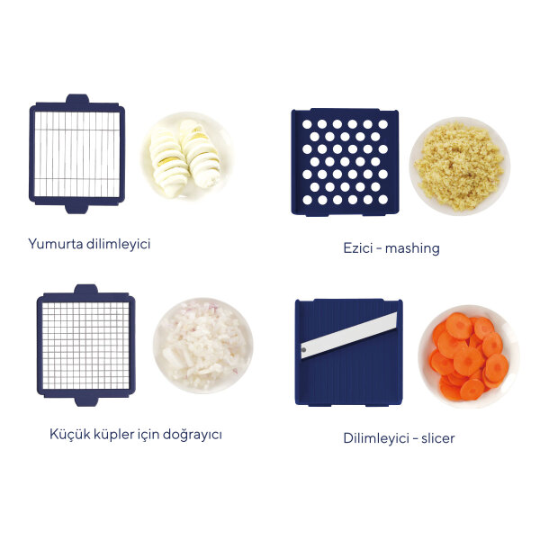 Korkmaz Twista Çok Amaçlı 13 Parça Rendeleme ve Dilimleme Seti A5664 - 6