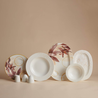 Korkmaz Vanessa Collection 55 Parça Yuvarlak Yemek Takımı A8866 - Korkmaz