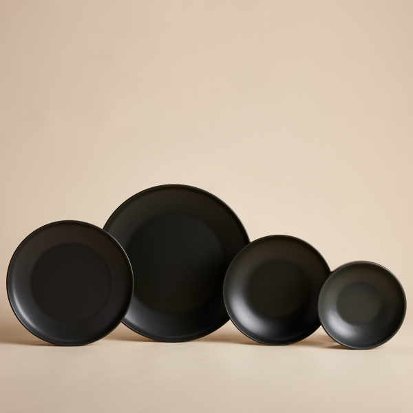 Korkmaz Veneta Collection 16 Parça Siyah Yemek Takımı A8862 - 1