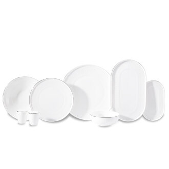 Korkmaz Vera Collection 53 Parça Platin Yemek Takımı A8198 - 1