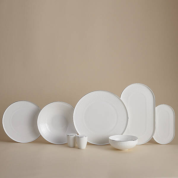 Korkmaz Vera Collection 53 Parça Platin Yemek Takımı A8198 - 1