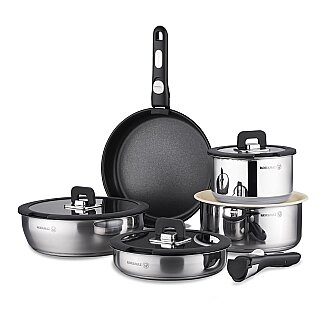 Korkmaz Verso 12 Parça Siyah Tencere Seti A2790 - Korkmaz