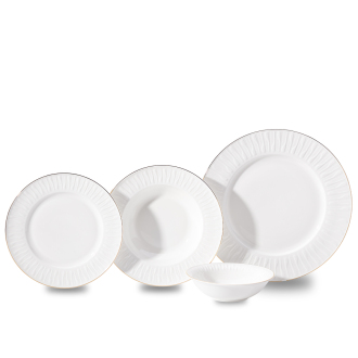 Korkmaz Viyana Collection 53 Parça Gold Yemek Takımı A9871 - 1