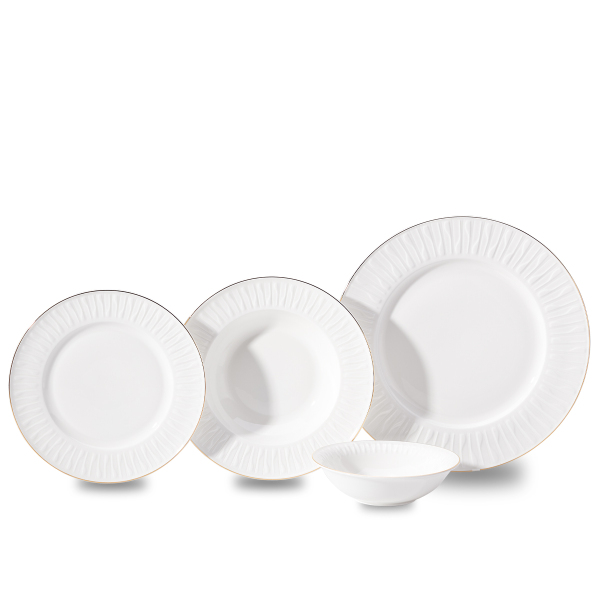 Korkmaz Viyana Collection 53 Parça Gold Yemek Takımı A9871 - 1