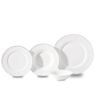 Korkmaz Viyana Collection 53 Parça Platin Yemek Takımı A9872 - 1