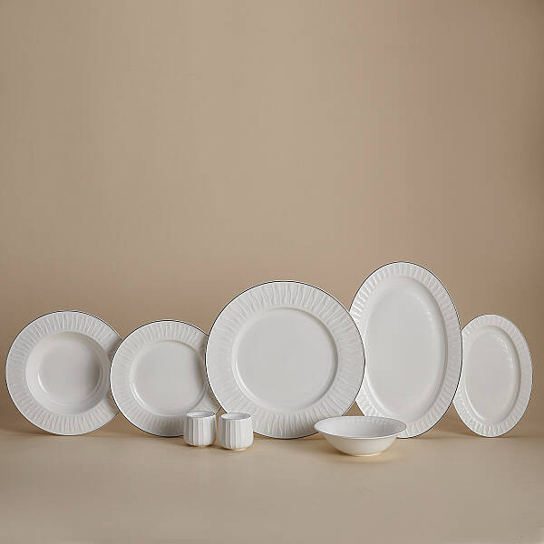 Korkmaz Viyana Collection 53 Parça Platin Yemek Takımı A9872 - 1